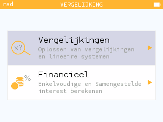 Nieuwe opties in Vergelijking applicatie