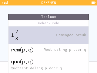 gemengde breuk in de toolbox