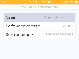 Naam van de rekenmachine
