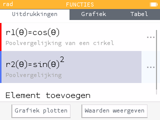 Notatie voor poolvergelijkingen