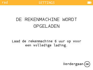 Het volledig opladen van een rekenmachine duurt 6 uur