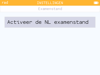 Activeer de examenstand - Stap 3