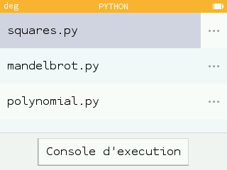Nova função squares na aplicação () Python