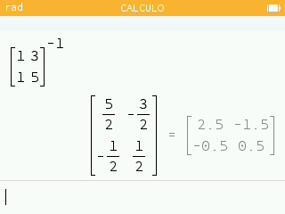 Resultados exatos com matrizes