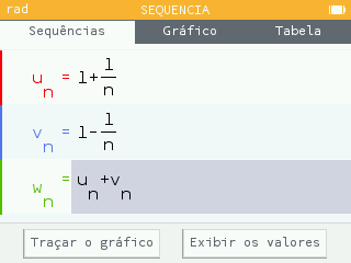 Terceira sequência na aplicação Sequências