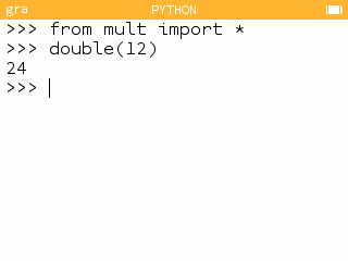 Teste da função double no interpretador interativo