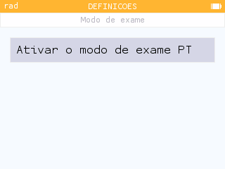 Ativar o modo de exame - Etapa 3