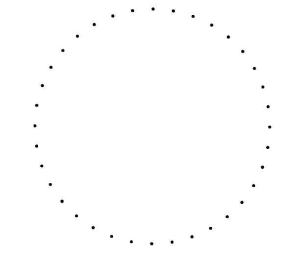 Cirkel met punten